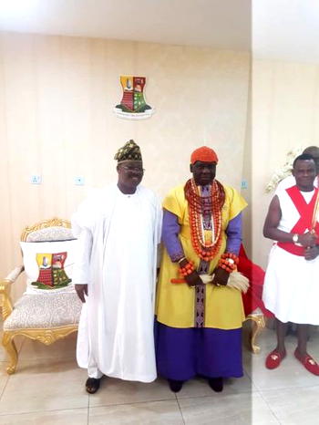 Photos:  Olu of Warri visits Gov Abiola Ajimobi