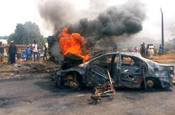 “We watched in horror as tanker fire roasted female driver, her two children on their way from church”