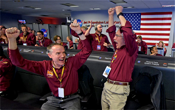 Cheers as $993m Mars InSight spacecraft lands on Red Planet