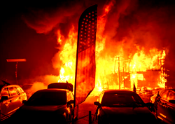 Jonathan in-law’s palace, thirty  other houses set ablaze in Cross River