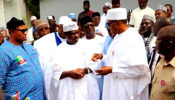 Buhari, Oshiomhole, Unongo, Benue APC leaders meet in Aso Rock