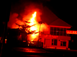 Photos: Fuel tanker catches fire behind Presidential Vila