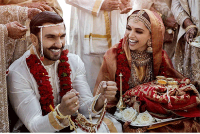 Photos: Bollywood actors Singh, Deepika wed in Italy