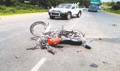Truck crushes motorcyclist,  passenger to death in Ogun