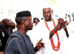 Osinbajo, Ooni of Ife meet in Aso Rock