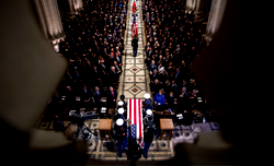 Reverence, grace as leaders gather for Bush funeral