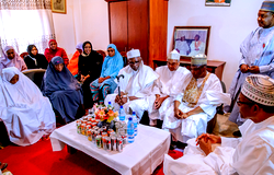 Photos: Buhari visits Shagari’s family in Sokoto