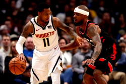 Shorthanded Nuggets topple NBA-best Raptors
