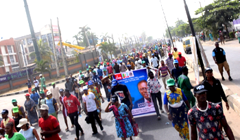 2019: Ambode’s supporters stage solidarity march for Sanwo-Olu