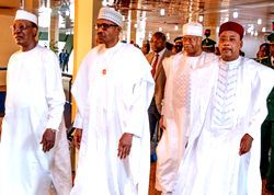 Photos:  Buhari attends Extra Ordinary Meeting of Lake Chad Basin in Abuja