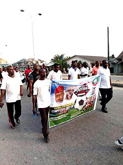 Team Majemite for Okowa organizes sporting activities for youths