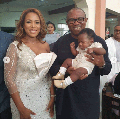 Photos: Peter Obi attends Linda Ikeji’s child dedication ceremony