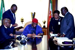 Okowa signs 2019 appropriation bill into law