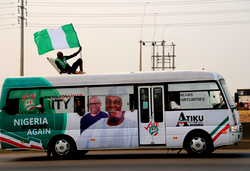 Photos: Atiku’s supporters in wild jubilation in Abuja
