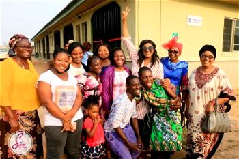 Photos: Omotola Leads Partners In widows home make over