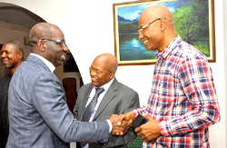 Obaseki commiserates with Edo APC Chairman over mother’s passing