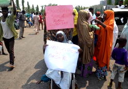 Photos: Protesters in support of suspension of CJN Onnoghen