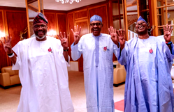 Photos: Buhari meets Adekunle Akinlade, Amosun