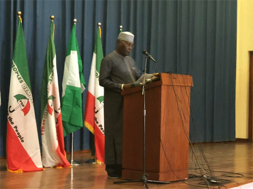 State of the Nation address by Atiku