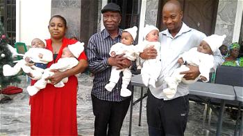 Excited Nnewi Philanthropist offers quintuplets UK, USA varsity scholarships