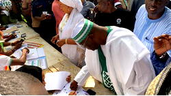 Voters throng Atiku’s polling unit to witness counting of votes