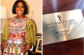 Emmy Awards Director, Mo Abudu gets membership card