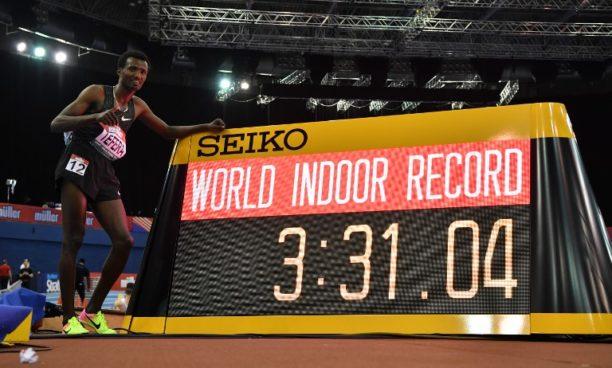 Ethiopian Tefera breaks world indoor 1500m record