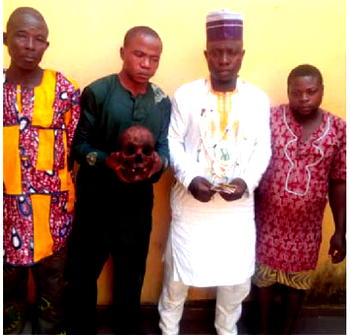 Cleric, 3 others arrested with human skull in Ogun