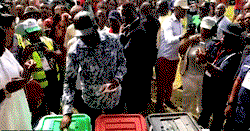 Video: The moment Okowa cast his vote