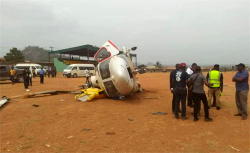 VIDEO: VP Osinbajo’s Helicopter crash landed at Kabba, Kogi State