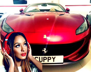 DJ Cuppy dazzles fans again with newly acquired N75m Ferrari Portofino