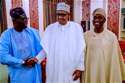 Photos: Sanwo-Olu, Hamzat, meet Buhari in Aso Rock