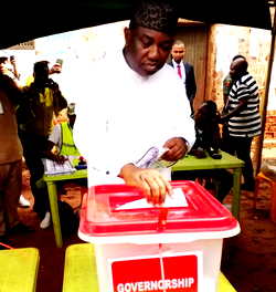 Breaking:  Ugwuanyi wins Enugu governorship poll for second tenure