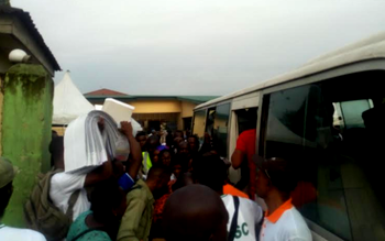 Breaking: Distribution of materials on at Warri South INEC