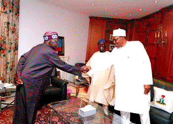 Photos: After meeting with Tinubu, Akande, others, Buhari receives security chiefs