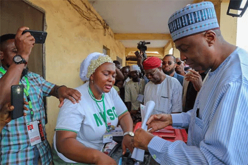 #ElectionDay: Photos: The moment Bukola Saraki voted