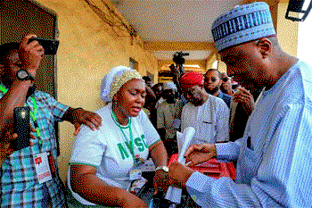 #ElectionDay: Photos: The moment Bukola Saraki voted