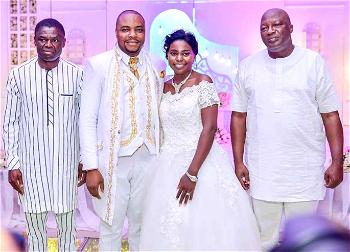 Shaibu, Ogie celebrate with Enogie of Egbaen on daughter’s wedding