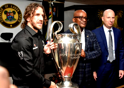 Ambode receives UEFA Champions League Trophy