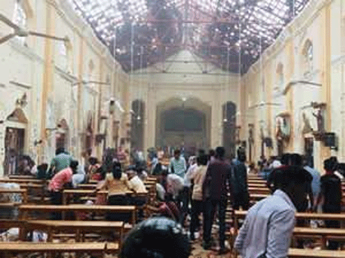 Sri Lanka partially reopens bombed church for prayers