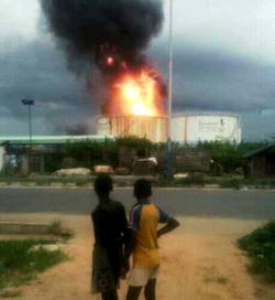 Many escape death as fuel tanker goes up in flames at Oghara