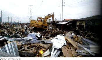Lagos Govt demolishes Agboju Market in Festac for being too rough