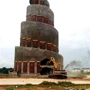 Confusion, accusations in Imo over demolition of Akachi Tower