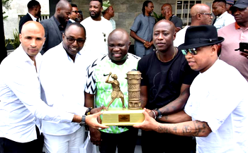 Ambode receives Diouf, Kanu Nwankwo, Finidi George, Zokora, other