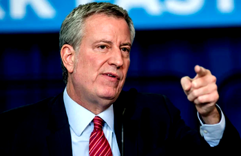 NY Mayor de Blasio joins 2020 race to unseat ‘Con Don’ Trump