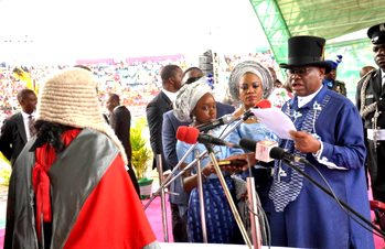 Wike takes oath of office, says we will never surrender our freedoms