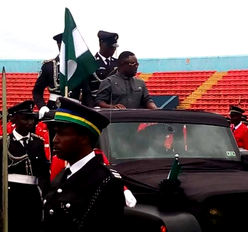 Ayade’s victory dance