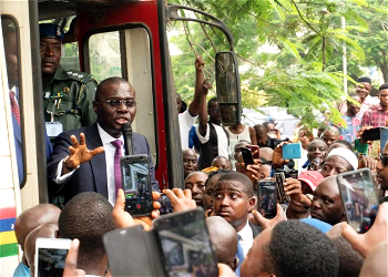 Photos: Sanwo-Olu, Hamzat arrive Alausa Secretariat