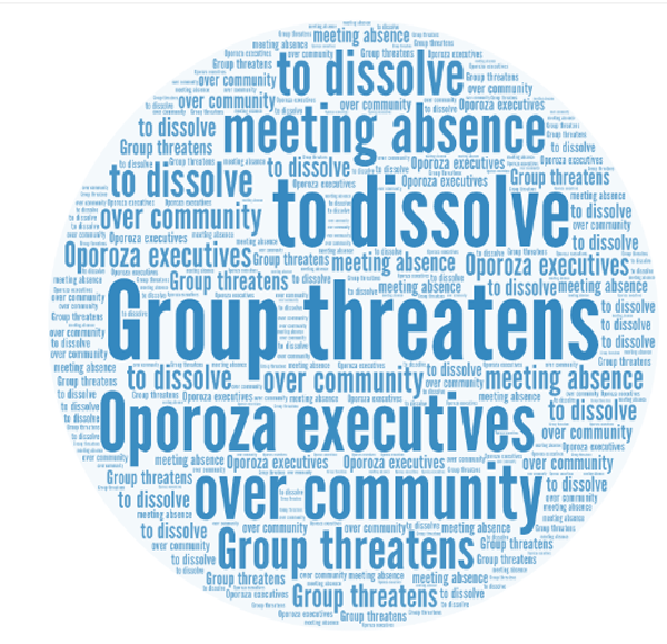 Group threatens to dissolve Oporoza executives over community meeting absence