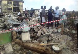 Two-storey building collapses in Jos
